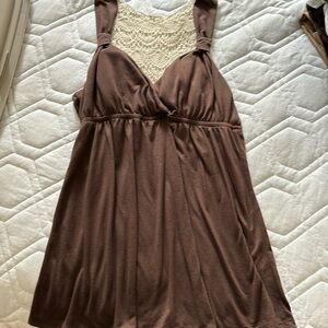 No boundaries top. Brown with lace back. Size 11/13